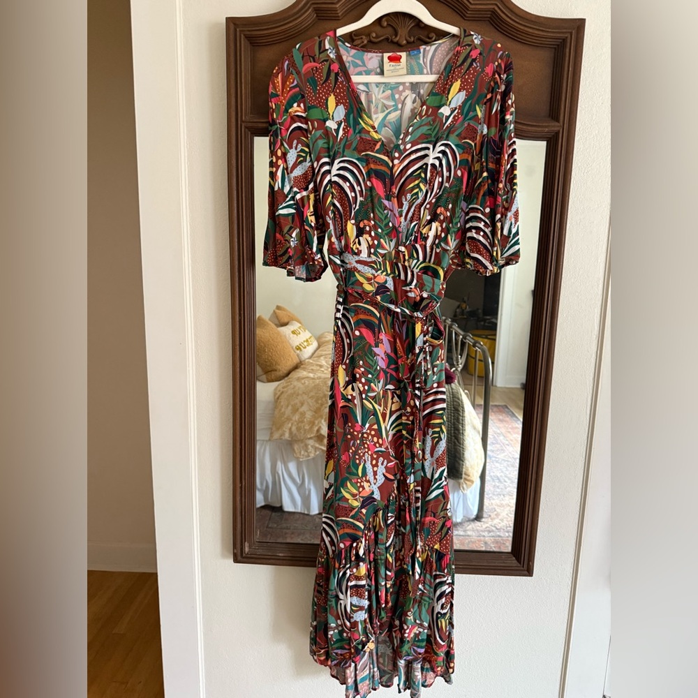 Farm Rio for Anthropologie Wrap Maxi Dress